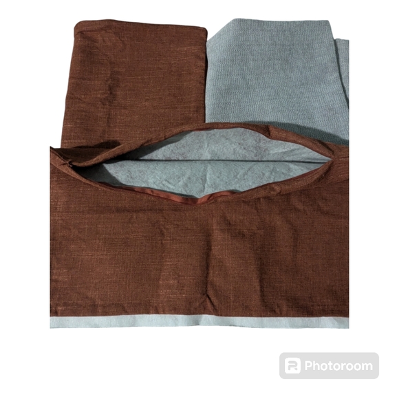 3 Cushion/Duvet Covers. Grey/dark Orange NWOT - Picture 7 of 9